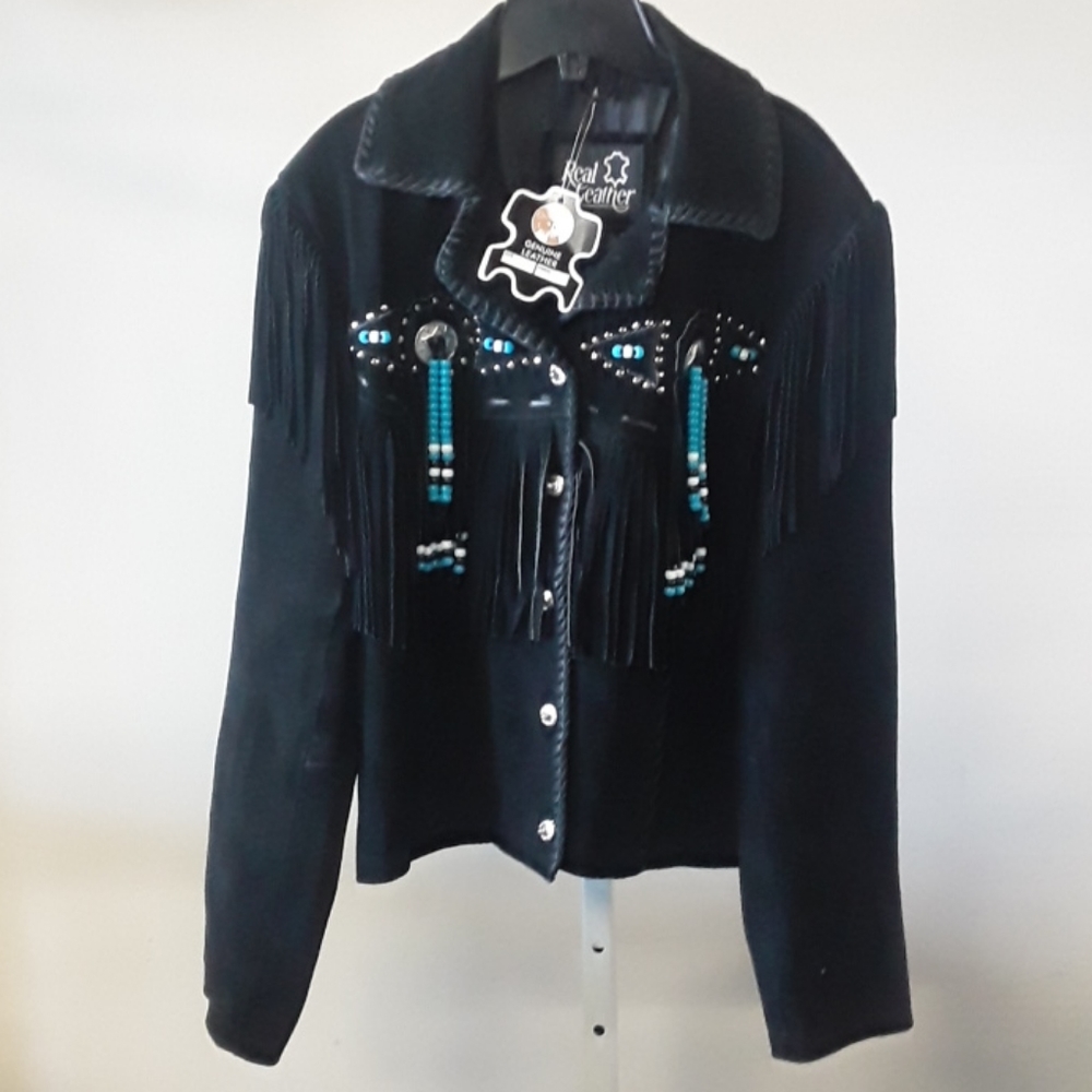 Real Leather Brand Southwestern Style Jacket